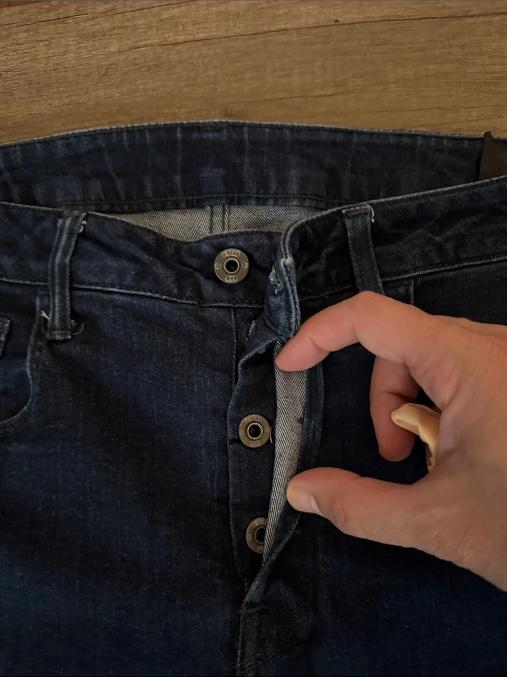 G-Star Raw Navy Folded Hem Denim Shorts